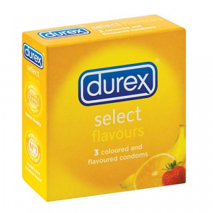 DUREX SELECT FLAVOURS 3 COLOURED & FLAVOURED CONDOMS